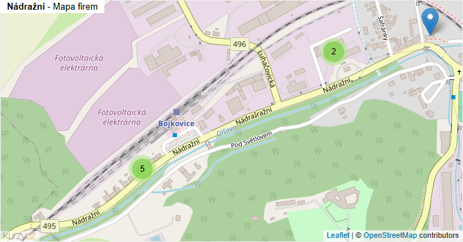 Nádražní - mapa firem