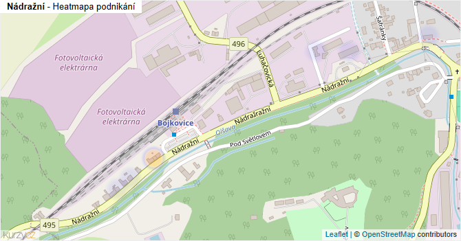Nádražní - mapa podnikání