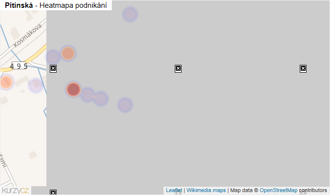 Pitínská v obci Bojkovice - mapa ulice