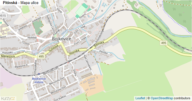 Pitínská - mapa ulice