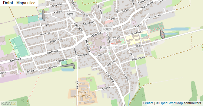 Dolní - mapa ulice