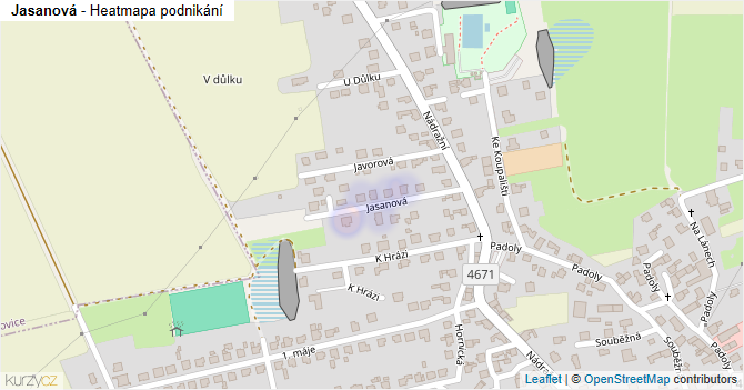 Jasanová - mapa podnikání