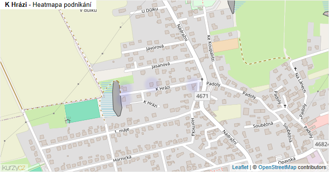 K Hrázi - mapa podnikání
