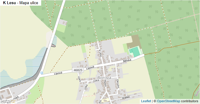 K Lesu - mapa ulice