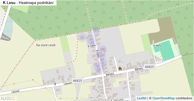 K Lesu - mapa podnikání