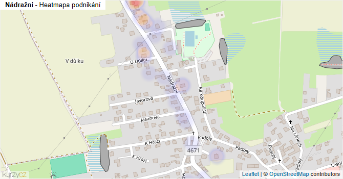 Nádražní - mapa podnikání