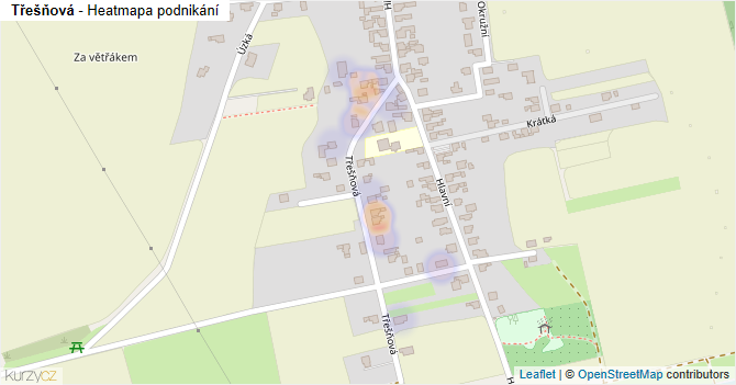 Třešňová - mapa podnikání