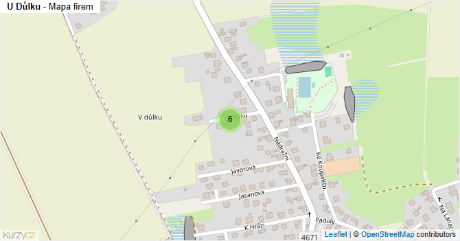 U Důlku - mapa firem