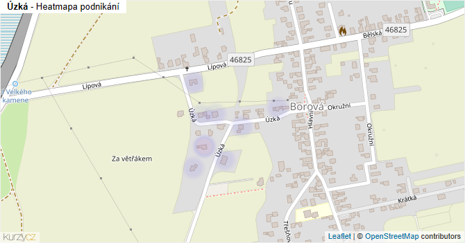 Úzká - mapa podnikání