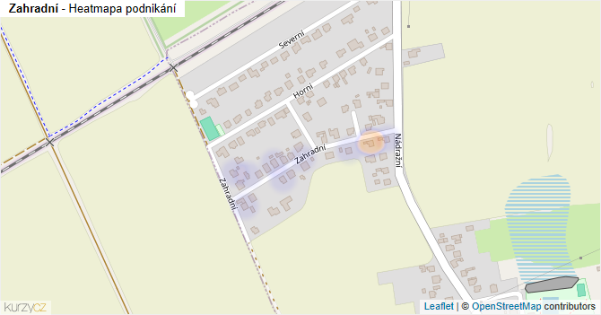Zahradní - mapa podnikání