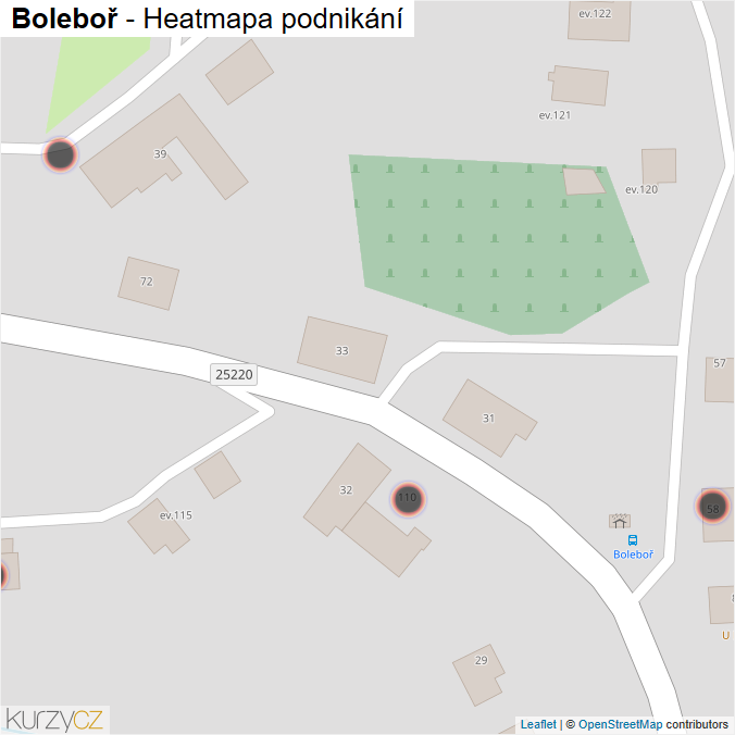 Mapa Boleboř - Firmy v obci.