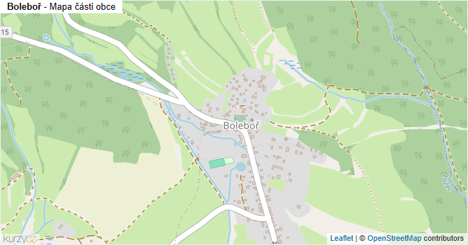 Boleboř - mapa části obce
