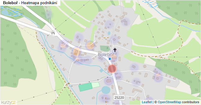 Boleboř - mapa podnikání
