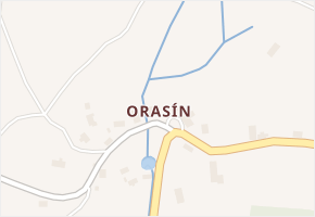 Orasín v obci Boleboř - mapa části obce