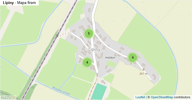 Lipiny - mapa firem