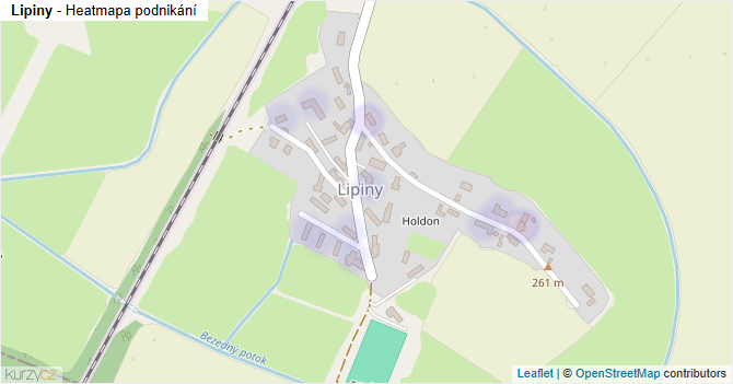 Lipiny - mapa podnikání