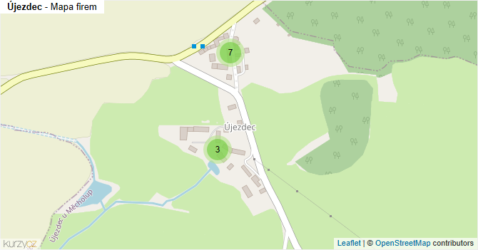 Újezdec - mapa firem