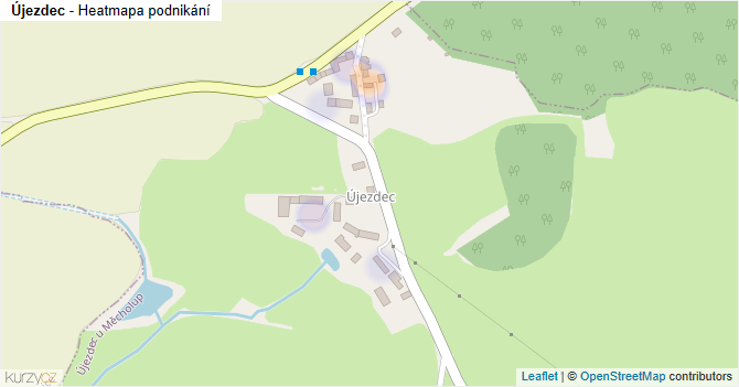 Újezdec - mapa podnikání