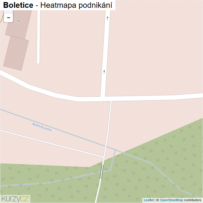 Mapa Boletice - Firmy v obci.