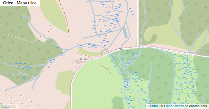 Otice - mapa ulice