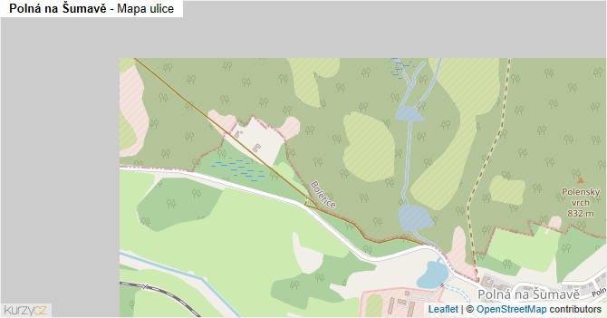 Polná na Šumavě - mapa ulice