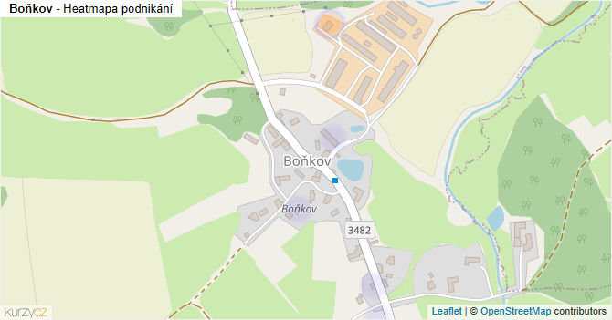 Boňkov - mapa podnikání