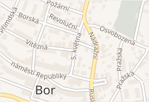 5. května v obci Bor - mapa ulice
