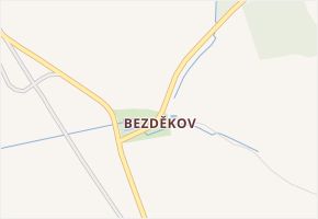 Bezděkov v obci Bor - mapa části obce