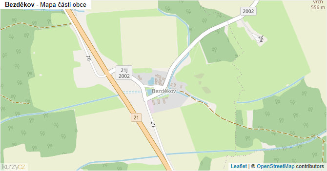 Bezděkov - mapa části obce