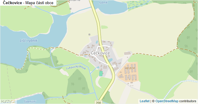 Čečkovice - mapa části obce