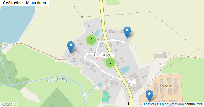 Čečkovice - mapa firem