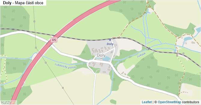 Doly - mapa části obce