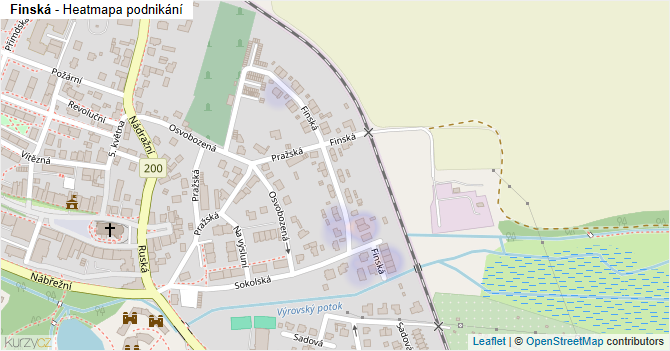 Finská - mapa podnikání