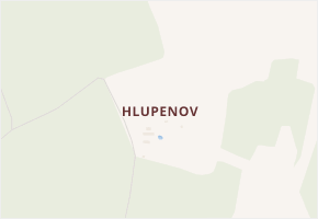 Hlupenov v obci Bor - mapa části obce