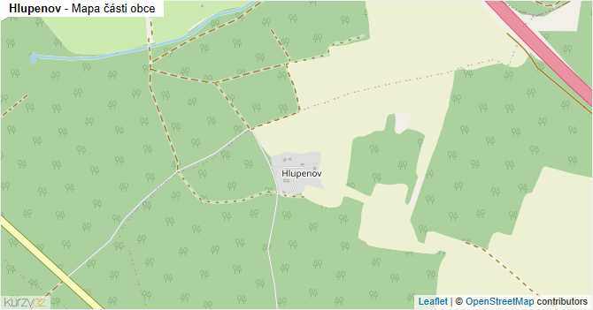 Hlupenov - mapa části obce