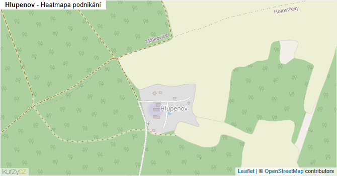 Hlupenov - mapa podnikání