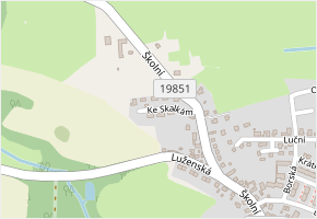 Ke Skalkám v obci Bor - mapa ulice