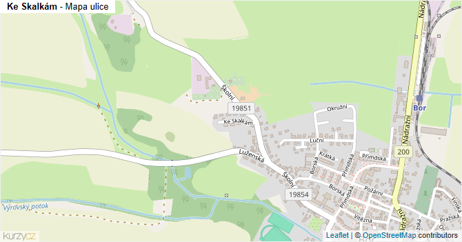 Ke Skalkám - mapa ulice
