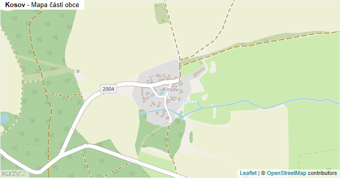 Kosov - mapa části obce