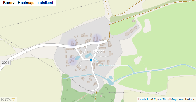 Kosov - mapa podnikání