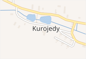 Kurojedy v obci Bor - mapa části obce