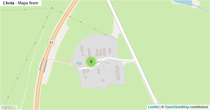 Lhota - mapa firem