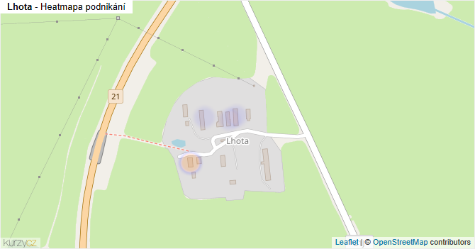 Lhota - mapa podnikání