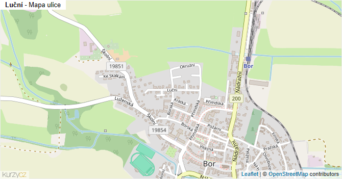 Luční - mapa ulice