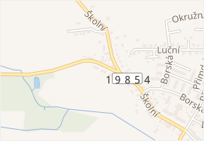 Luženská v obci Bor - mapa ulice