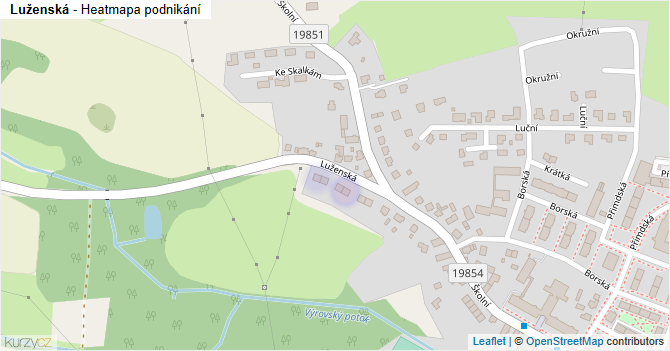 Luženská - mapa podnikání