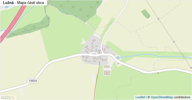 Lužná - mapa části obce