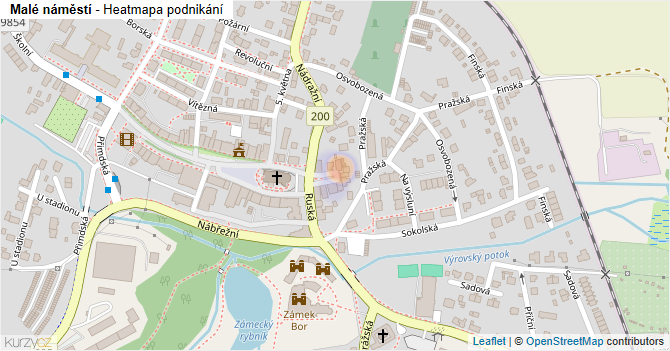 Malé náměstí - mapa podnikání