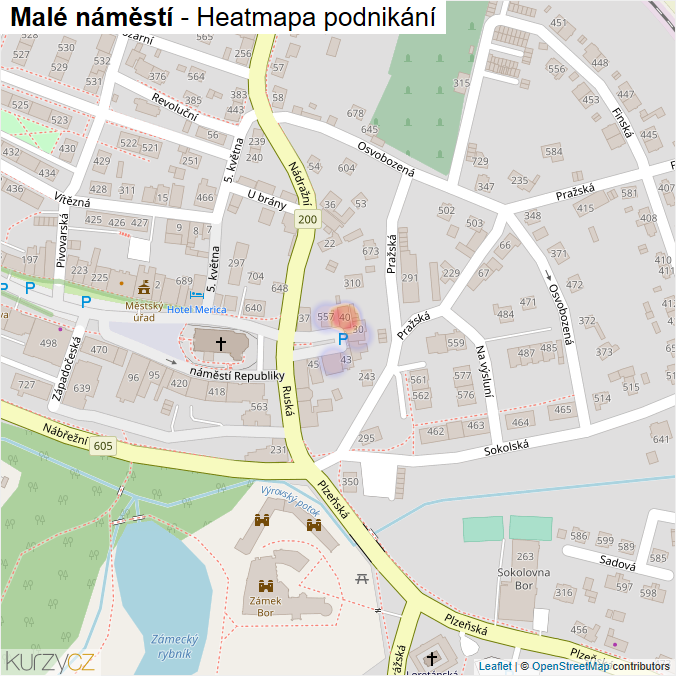 Mapa Malé náměstí - Firmy v ulici.