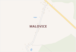 Malovice v obci Bor - mapa části obce